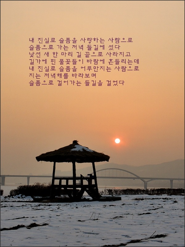 슬픔으로 가는 길......(정호승)