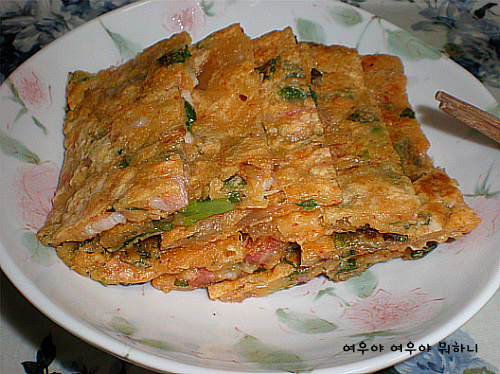 남편이랑 둘이 먹어 더 맛있는 김치전^^