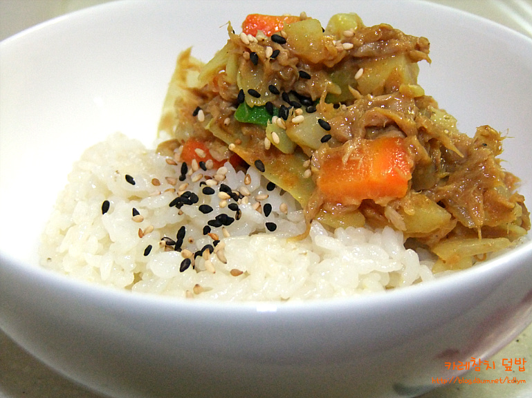 엄마표 3분 요리~ 맛있는 카레참치 덮밥