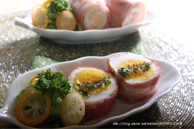 맛이 특종감!! <초간단 반숙 베이컨말이>