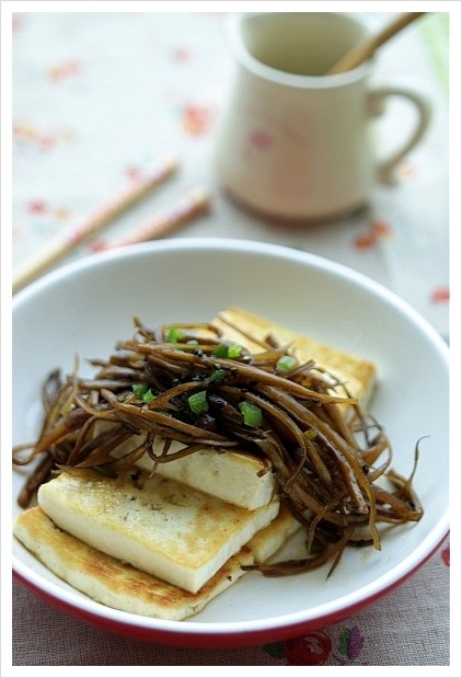 우엉 두부부침~~~ 색다른 맛의 조화 ♬