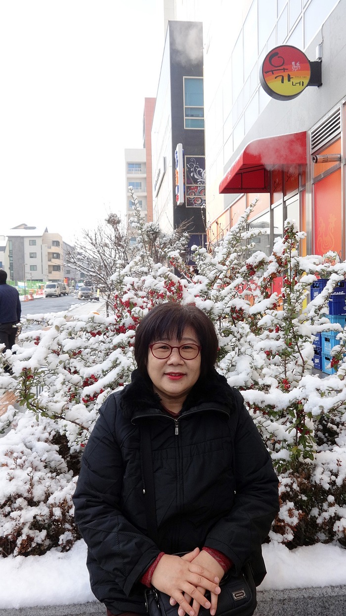 수원에서 첫눈을 보았네