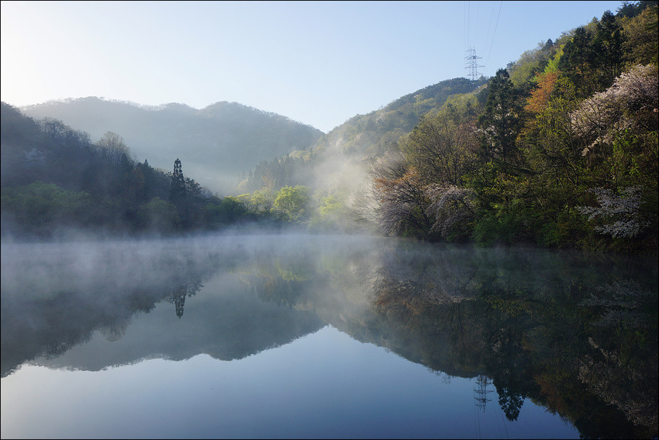 물안개가 아름다운 화순 세량지 