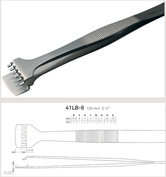 WAFER HANDLING TWEEZERS / RUBIS 41LB-6-SA